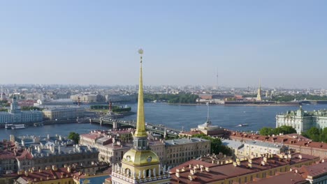 Edificio-del-Almirantazgo-de-San-Petersburgo-en-la-vista-aérea-del-río-Neva