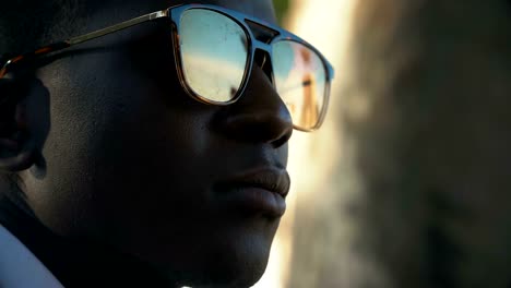 close-up-portrait-of-Blind-pensive-american-african-man-in-the-park