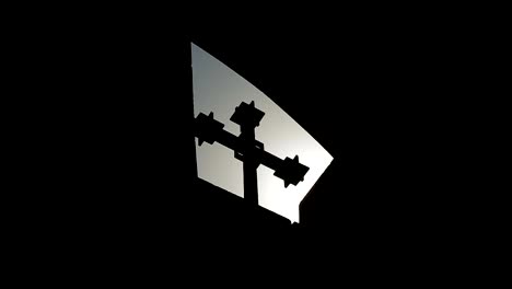 Sonneneinstrahlung-durch-Fenster-in-Kirche,-Kreuz-Silhouette,-Gefühl-Hoffnung-streaming