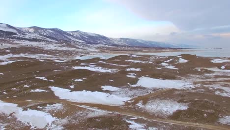 4K.-Aerial-survey-from-the-air.-Winter.-Lake-Baikal.-Small-sea.