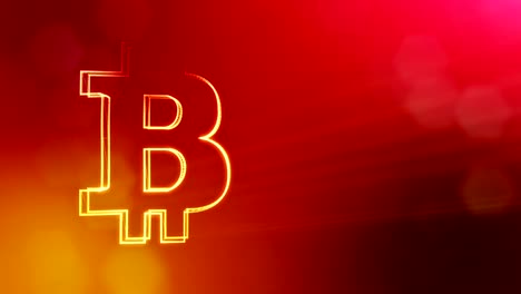 icono-de-Bitcoin.-Fondo-financiero-hecho-de-partículas-de-brillo-como-holograma-vitrtual.-Brillante-transparente-de-animación-en-3D-con-profundidad-de-campo,-bokeh-y-copia...-Fondo-rojo-v1