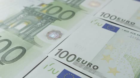 Close-up-of-European-Union-paper-currency-in-hundred-denominations