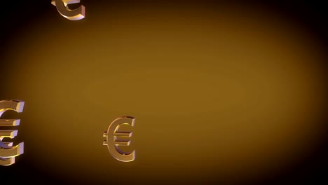 Euro-sign-falling,-3D-animation