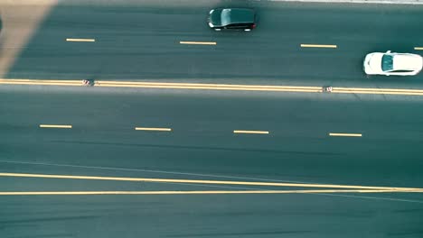 Aerial-top-view-of-road-junction-from-above,-automobile-traffic-and-jam-of-many-cars,-transportation-concept