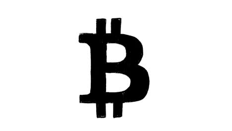 Mano-dibujada-animación-de-bitcoin-cryptocurrency-signo.-Animación-de-signo-de-moneda