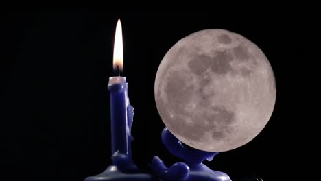 Moon-and-candle-and-number-13