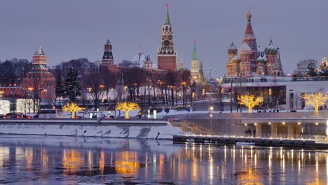 Stadtzentrum-von-Moskau-Russland-Blick-auf-Moskauer-Kreml