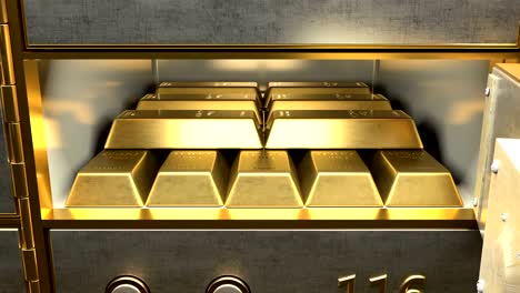 Fine-gold-bars-inside-safety-deposit-box