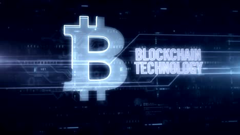 Blockchain-Technologie-blaues-Hologramm