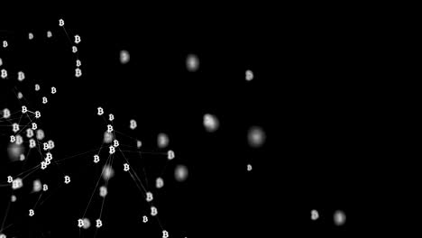 Elektronische-Währung-Bitcoin,-abstrakte-virtuelle-Kommunikation