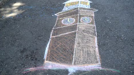 Draw-Turm-auf-asphalt