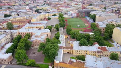 Russland-Sommer-Tag-Sankt-Petersburg-Stadtbild-aerial-Panorama-4k