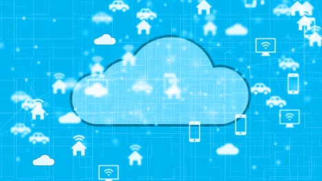 Cloud-computing-Internet-of-things-IoT-fintech-safe-online-data-storage