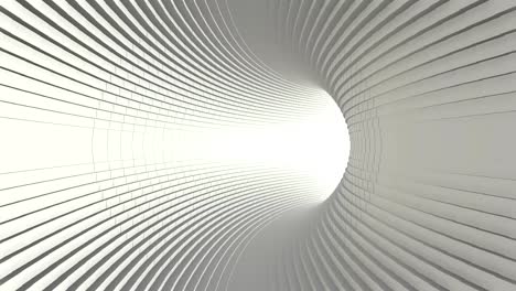 White-Endless-Tunnel-With-Flickering-Lights