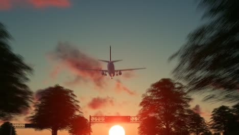 Avión-llega-al-aeropuerto-de-Nalchik,-viajar-a-Rusia