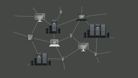 Peer-to-Peer-Netzwerk-4K-Animationsmatte-inklusive