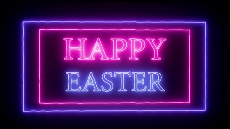 Animation-flashing-neon-sign-"Happy-Easter"