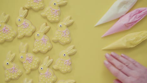 Easter-sugar-cookies-decorated-with-royal-icing-of-different-colors.