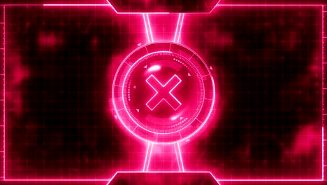 Futuristic-sports-game-loop-animation.-Versus-fight-background.-Radar-neon-digital-display.-X-target-mark.-Game-control-interface-element.-Battle-fight-sports-competition.