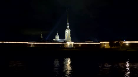 calm-view-on-Peter-and-Paul-Fortress-in-Saint-Petersburg-in-night-time