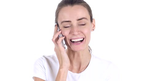 Middle-Aged-Womanat-Work-Talking-on-Smartphone-with-Customer