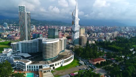 Moderne-Gebäude-von-Batumi-von-oben