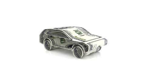 the-car-is-created-from-money,-the-concept-of-financing-the-auto-industry,-lending-to-buying-cars,-cash-costs-for-the-car.