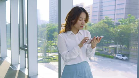 Pretty-asian-businesswoman-working