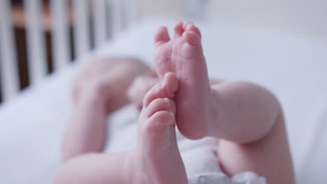 Close-up-of-a-Baby's-Feet