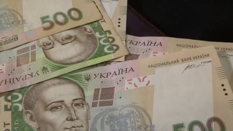 500-Griwna-Rechnungen---ukrainische-Geld.-Geld-der-Ukraine---Griwna