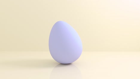 Happy-easter-3d-render-egg-rotating-on-pastel-background.-4K-seamless-loop-animation.