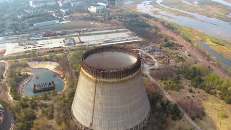 Territory-near-Chernobyl-NPP,-Ukraine.-Aerial-view