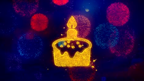 Birthday-Easter-Cake-Icon-Symbol-on-Colorful-Fireworks-Particles.