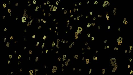 Russian-Ruble-Or-Rouble-Golden-Symbols-falling-on-the-black-background.-4K