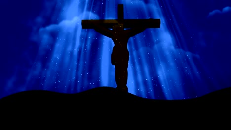 Christ-on-Cross-Blue-Worship-Loopable-Background