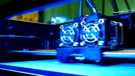 3D-printer-for-printer-model.-Working-in-the-lab,-3D-printing-technology,Quality--UHD-video-footage