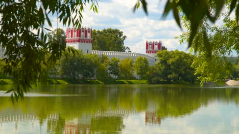 View-from-behind-the-trees-at-Novodevichy-Convent