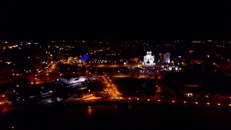 Aerial-view-on-night-city-with-lights.-Panoramic-view-on-nice-big-city-at-night