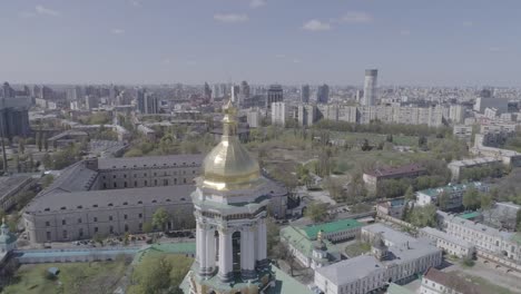 Aerial-view-of-Kiev-Pechersk-Lavra-in-autumn,-Kiev,-Kyiv,-Ukraine.