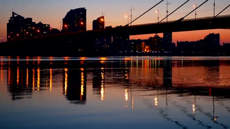 Sunset-river-bridge-city