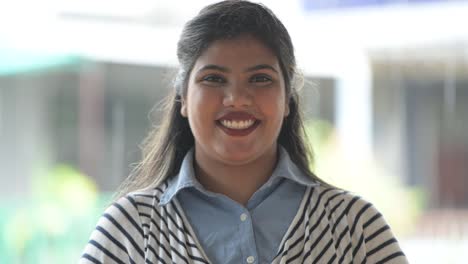 Young-overweight-beautiful-Indian-businesswoman-in-the-streets-outdoors