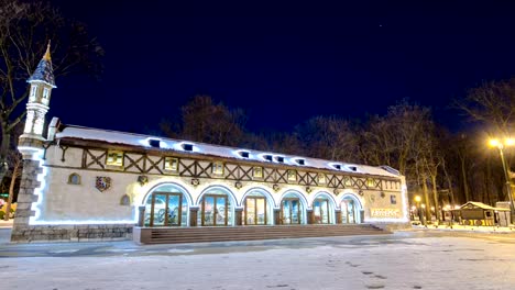 Gorky-Central-Park-of-Culture-and-Leisure-in-Kharkov-timelapse-hyperlapse,-Ukraine