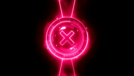 Futuristic-sports-game-loop-animation.-Versus-fight-background.-Radar-neon-digital-display.-X-target-mark.-Game-control-interface-element.-Battle-fight-sports-competition.