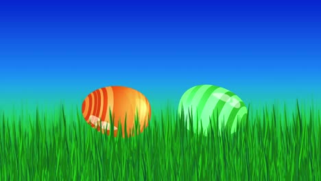 Animated-colorful-rolling-eggs-in-green-grass.-Loop-footage-for-Easter.-Holiday-template-in-video-format-4K.