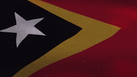 East-Timor-National-Flag---Waving