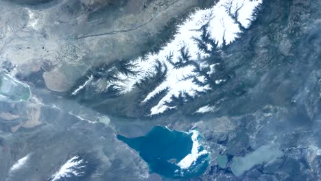 Earth-seen-from-space.-Kazakhstan,-Alakol-Lake.-Nasa-Public-Domain-Imagery