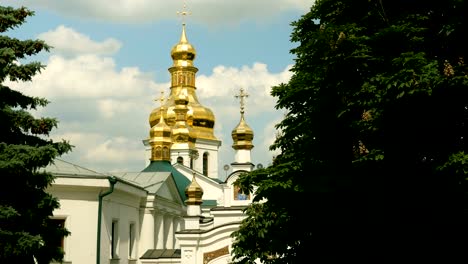 Orthodox-Christian-monastery.-Golden-domes.