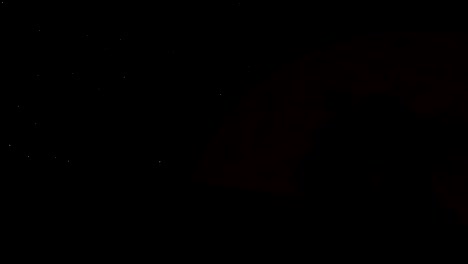 Animación-de-telefoto-timelapse-con-2-exoplanetas,-principal-estrella-y-una-galaxia-de-fondo