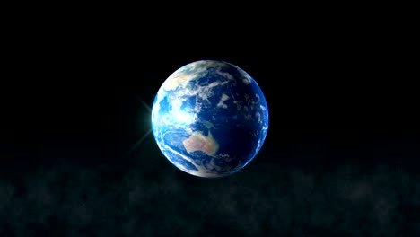 Earth-Rotating,-The-World-Spinning,-Realistic-Planet-Turning-360-Degrees