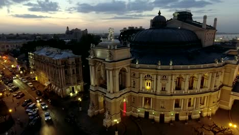 Night-Aerial-view-of-Odessa-Opera-house-in-Ukraine